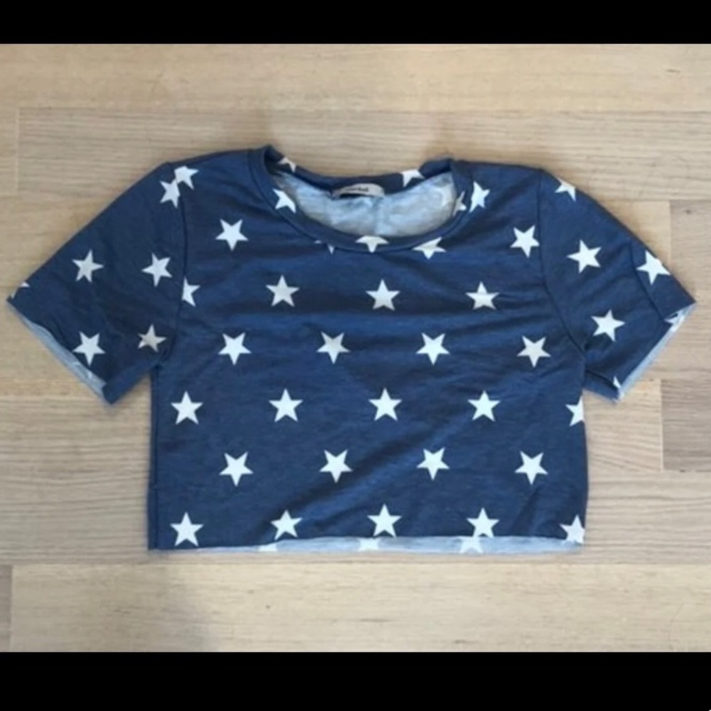 NWOT Stars Crop Tee